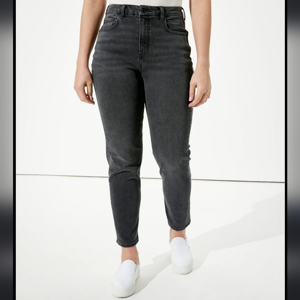 American Eagle Black Mom Jean Size 10 Long